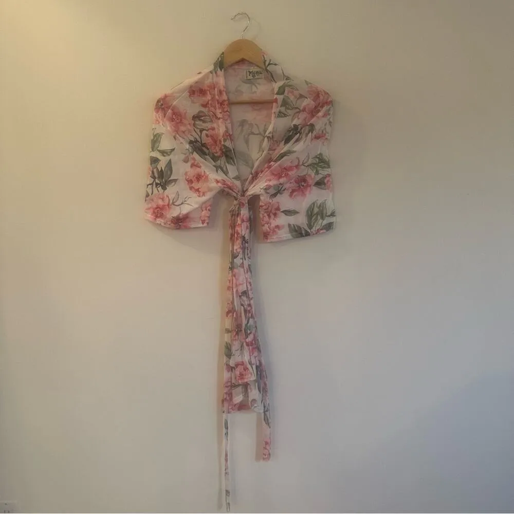 Show Me Your Mumu Pink Rose robe sz S Short Sleeve Floral Robe - Image 2