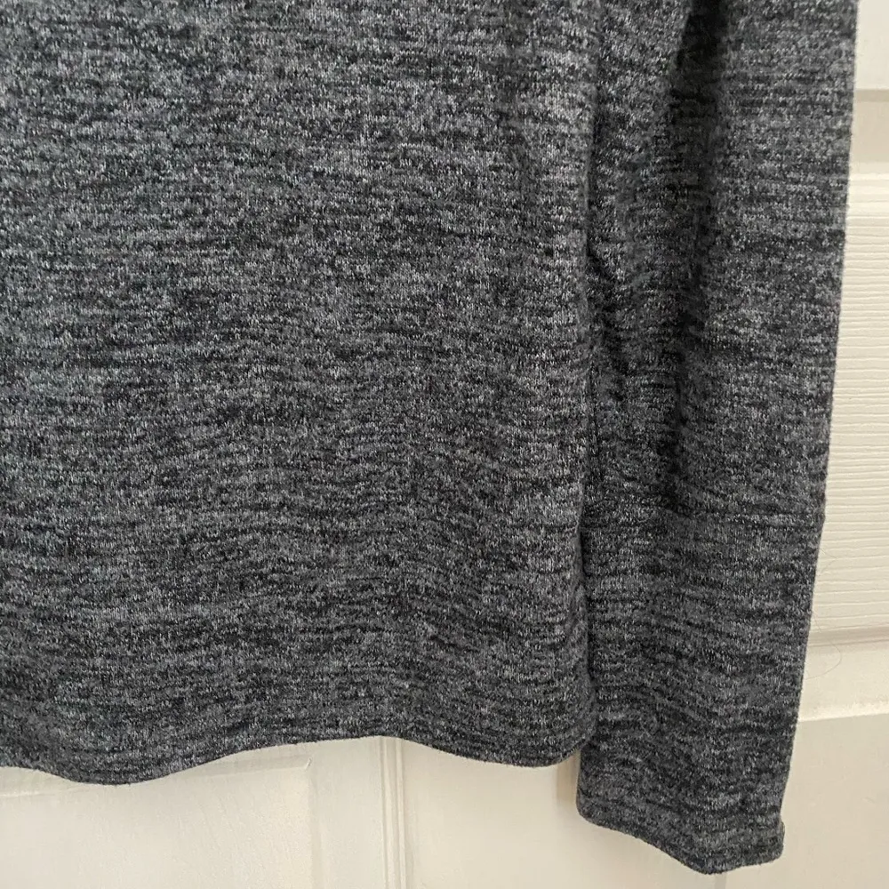 Black Heather Lightweight Sweater with Snap Button Sleeves - Image 15