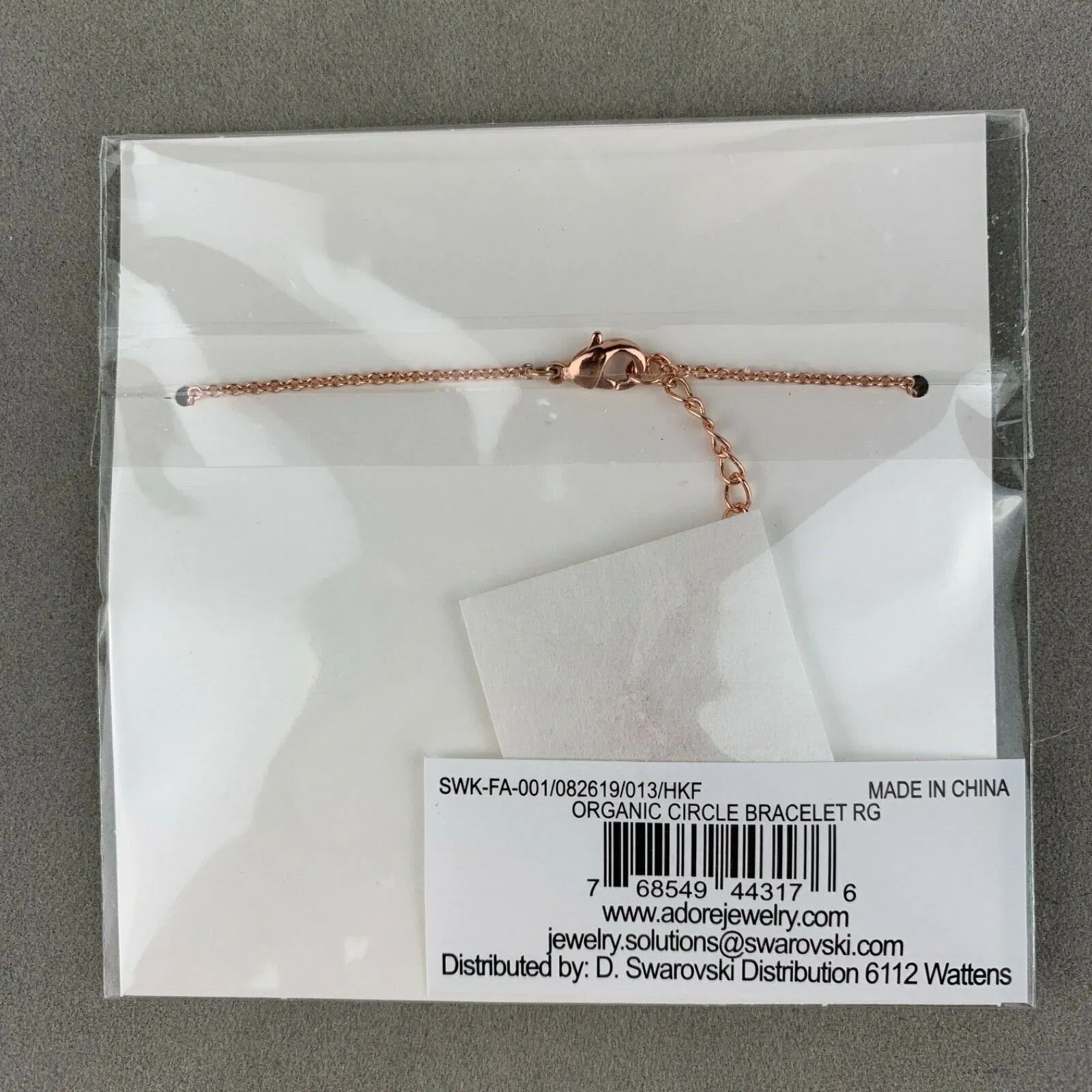 Adore Jewelry Organic Circle Bracelet Rose Gold Swarovski Crystal - Image 7