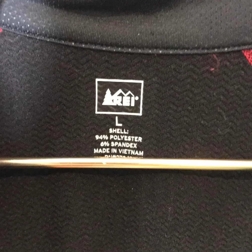 REI Mens Gray with Red Trim Zip Athletic Jacket‎ L Size L - Image 5