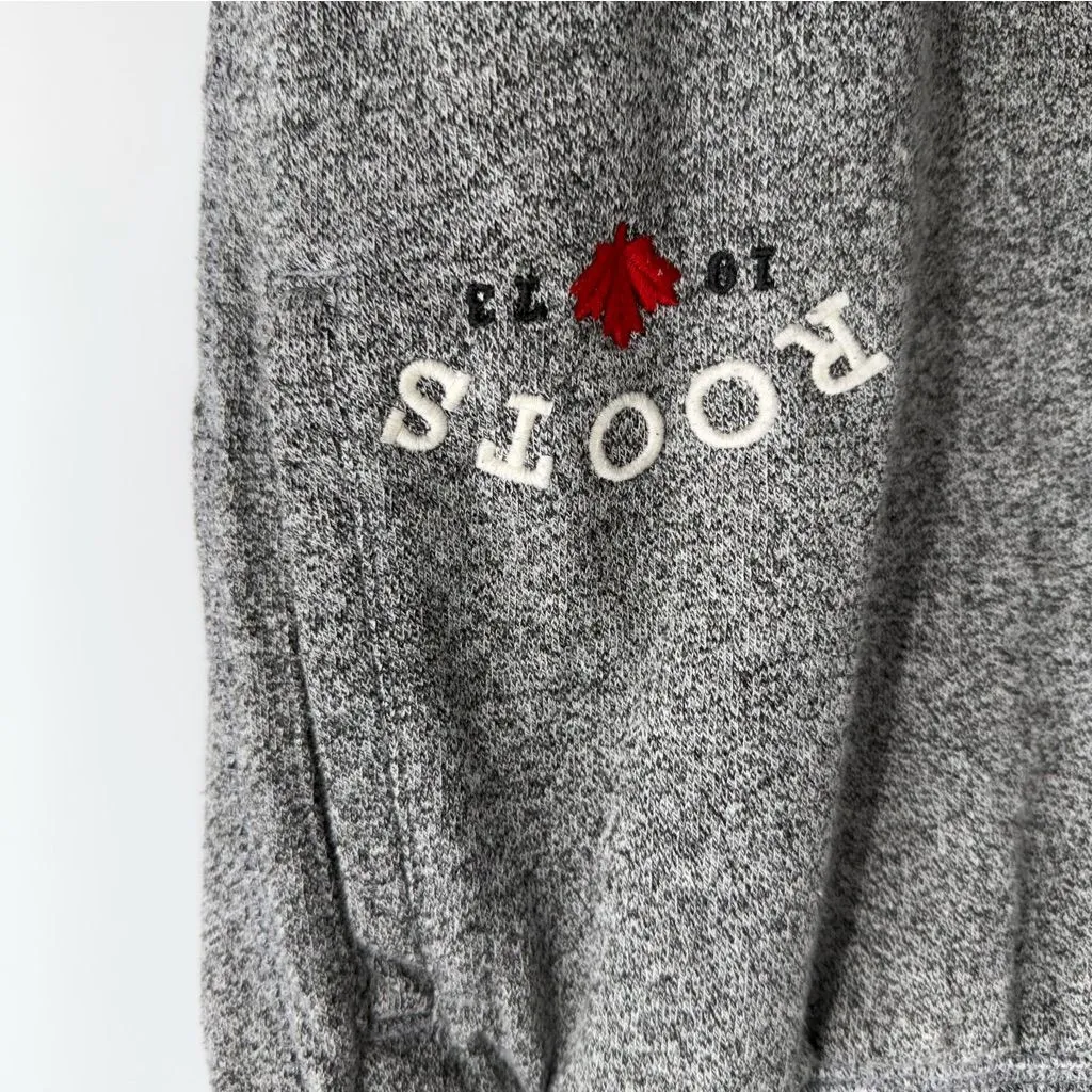 roots Canada cabin collection cuff sweatpants size Small salt pepper gray jogger - Image 3