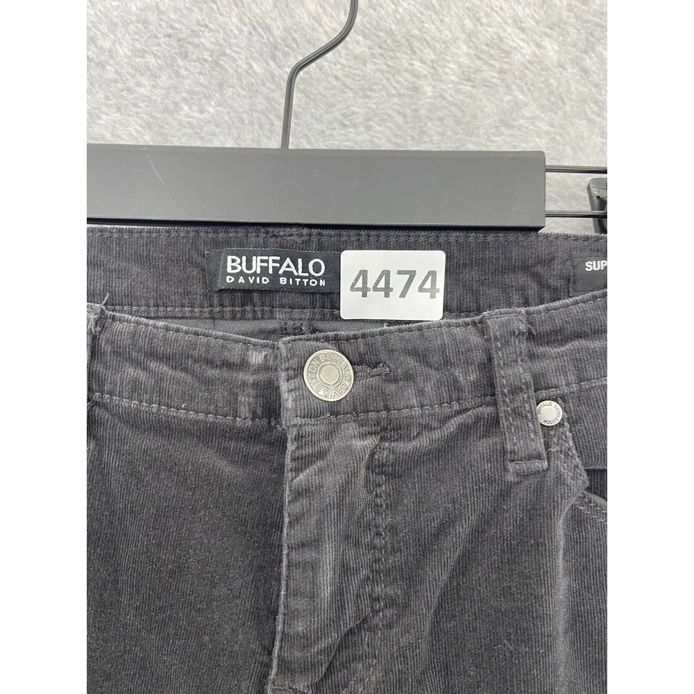 Buffalo David Bitton Women’s Pants Micro Corduroy Solid Gray Sz 6 Supreme Skinny - Image 7
