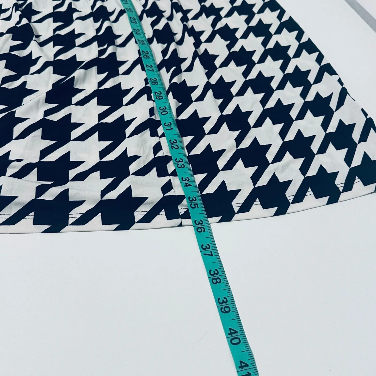 Ellen Tracy Career Office Siren Dress Size 14 Stretch Knit Houndstooth‎ Mob Wife - Image 7