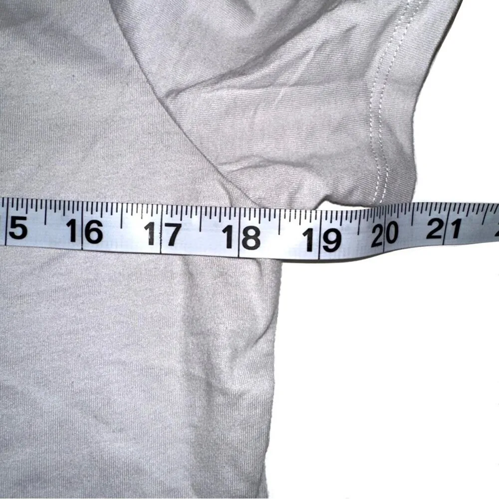 NEW N:Philanthropy Cypess Neck Cut Out Short Sleeve Gray T-Shirt M - Image 6