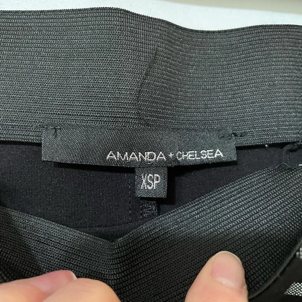 Amanda Chelsea Black Window Pane Plaid Mini Skirt Dark Academia Women XS Stretch - Image 7