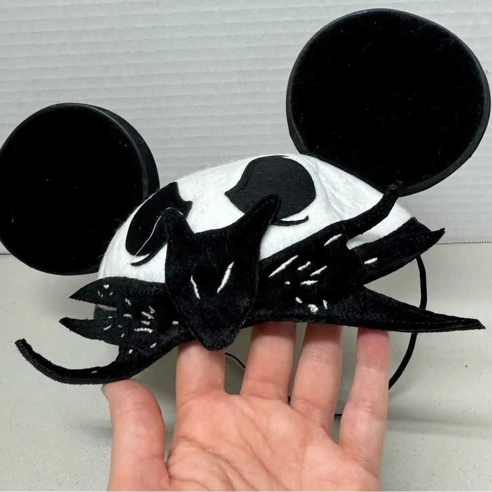 Disney Parks Jack Skellington Black & White Mouse Ears OS Halloween Disneyland - Image 5