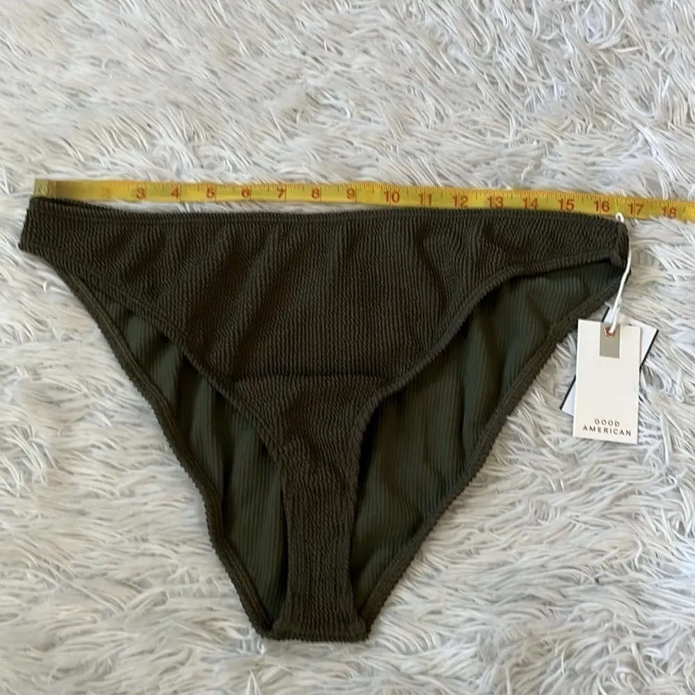 Good American Women’s Crinkle good basic cheeky bikini bottom stormy001 size 5/6 - Image 5