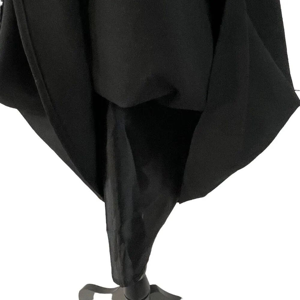 Calvin Klein SZ 6 A-Line Midi Dress Sleeveless Keyhole Scoop Neck Lined Black - Image 3