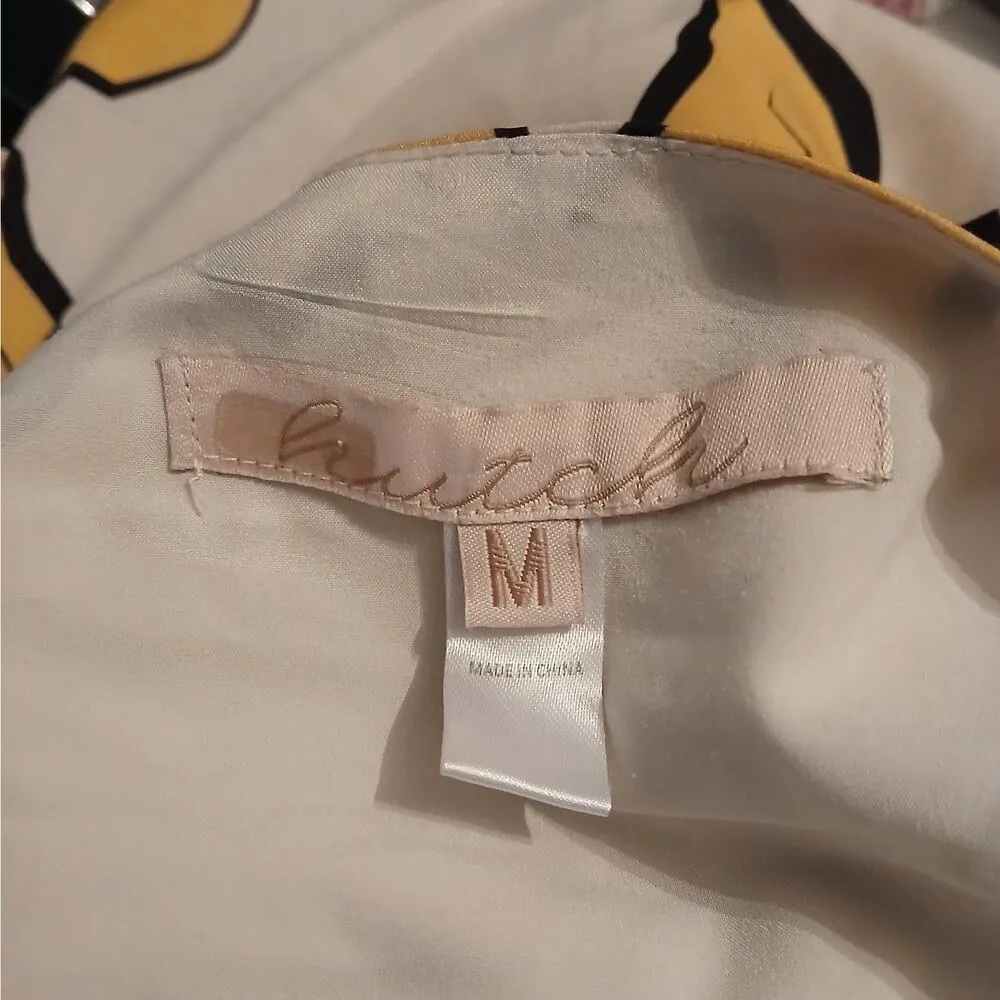 Hutch Women's Wrap Dress Medium Floral Ruffle Cottagecore Sleeveless Sundress - Image 10