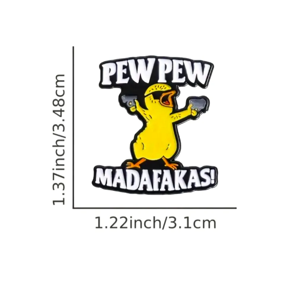 Cute Cartoon Yellow Duck‎ Enamel Pin Zinc Alloy Unplated Simple Pin - Image 6