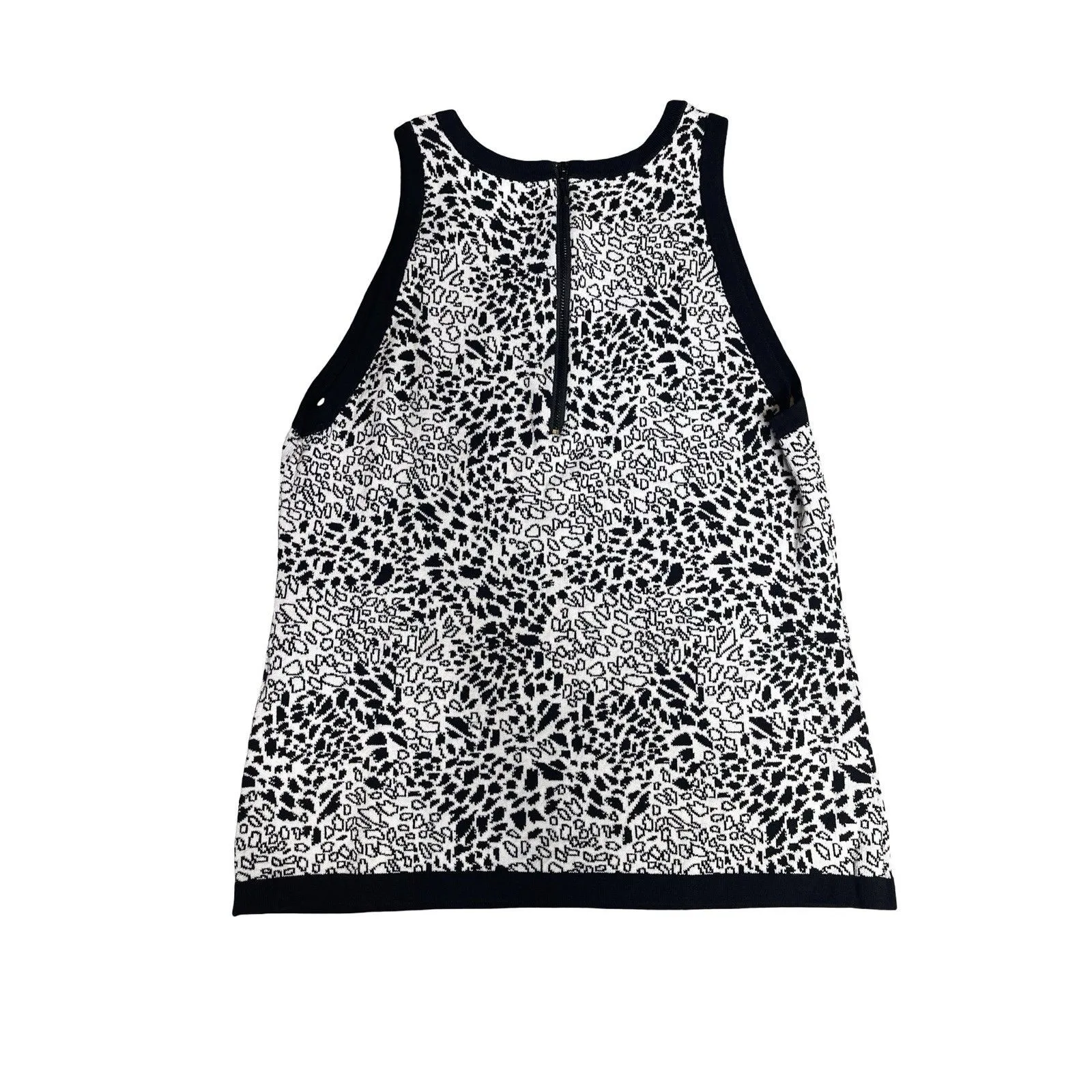 White House Black Market Women's Jacquard Halter Neck Sweater Vest Large - Image 2