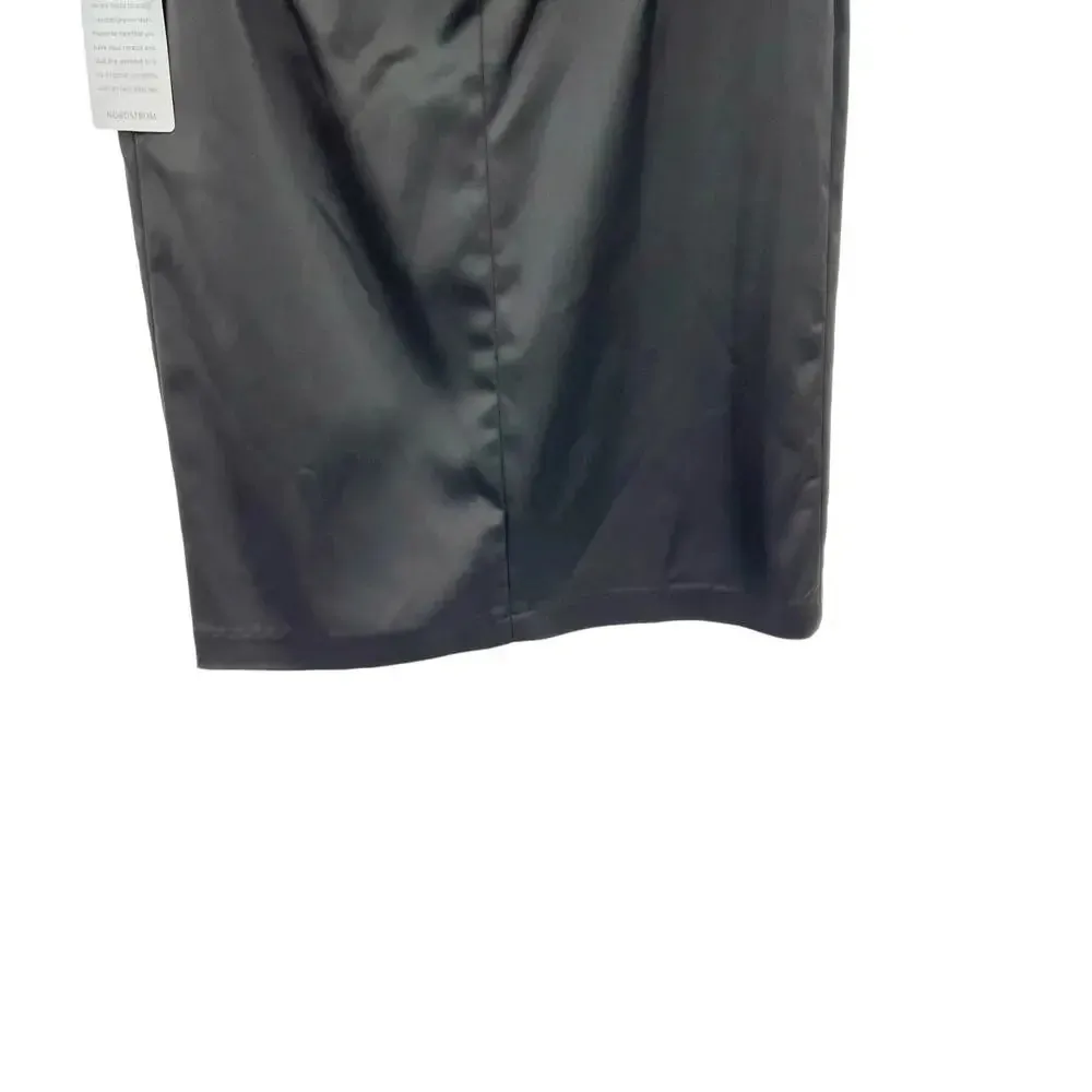 Tadashi Shoji Stretch Satin Pencil Skirt in Black Size 6‎ - Image 8