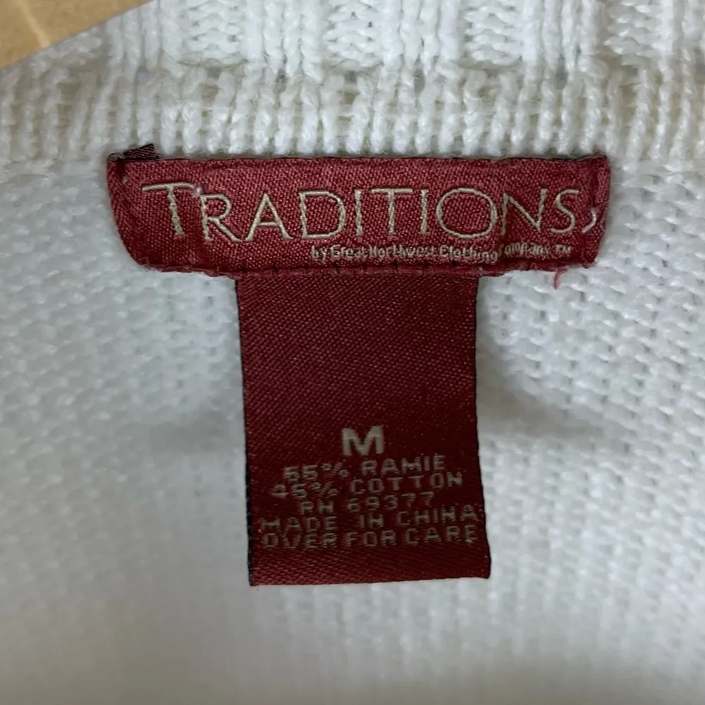 Traditions Medium Ramie Cotton Embroidered Winter Snow Skiing Ice Skate Jacket Green - Image 6