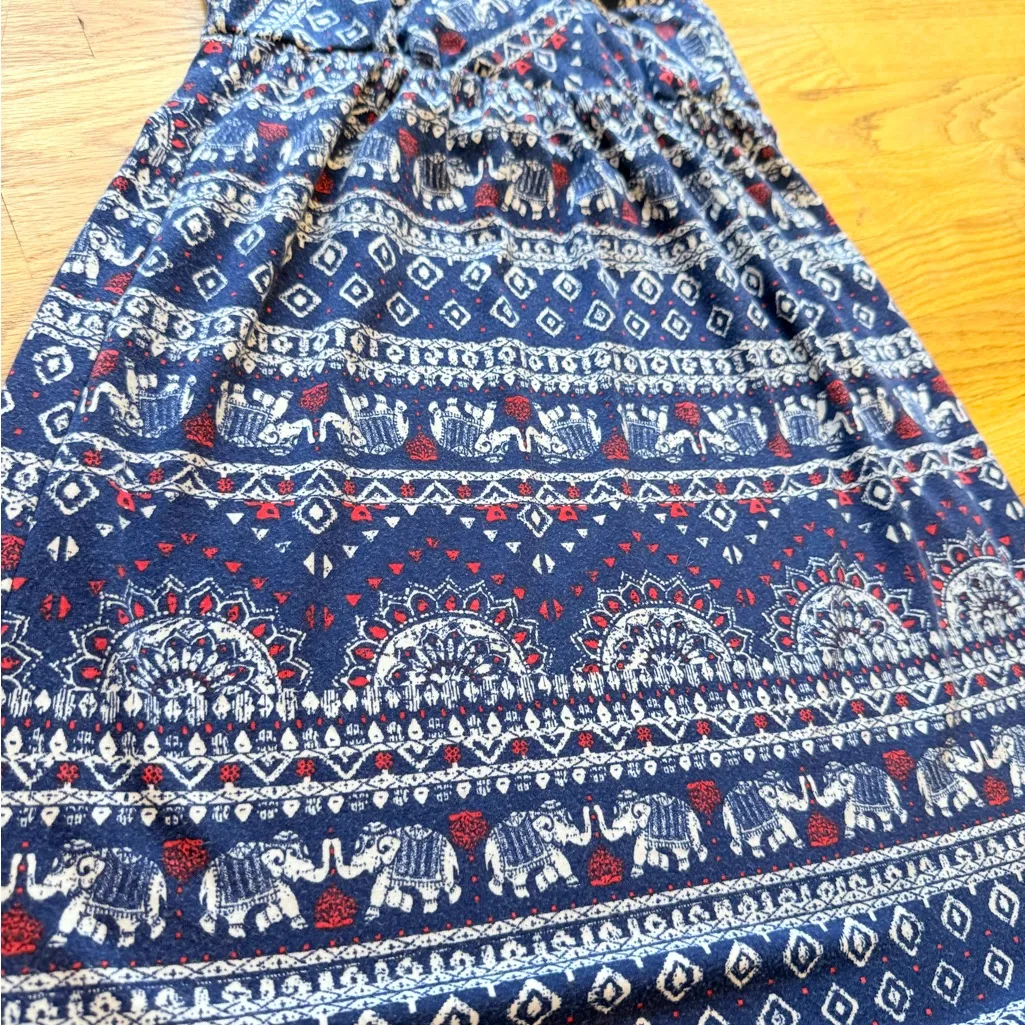 No Boundaries Blue and White Patterned Dress - Image 2