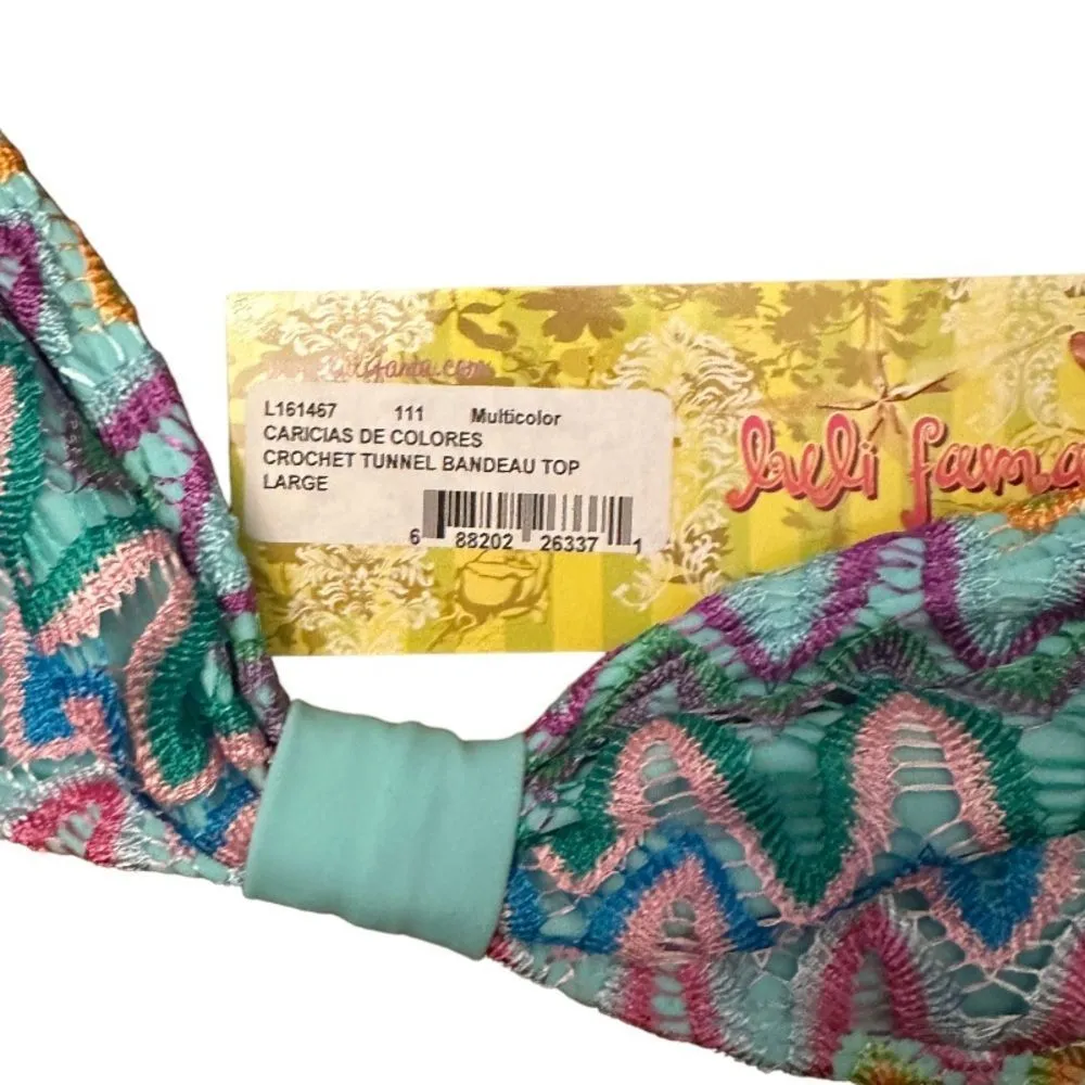 Luli Fama Caricias de‎ Colores Bikini Top nwt - Image 3