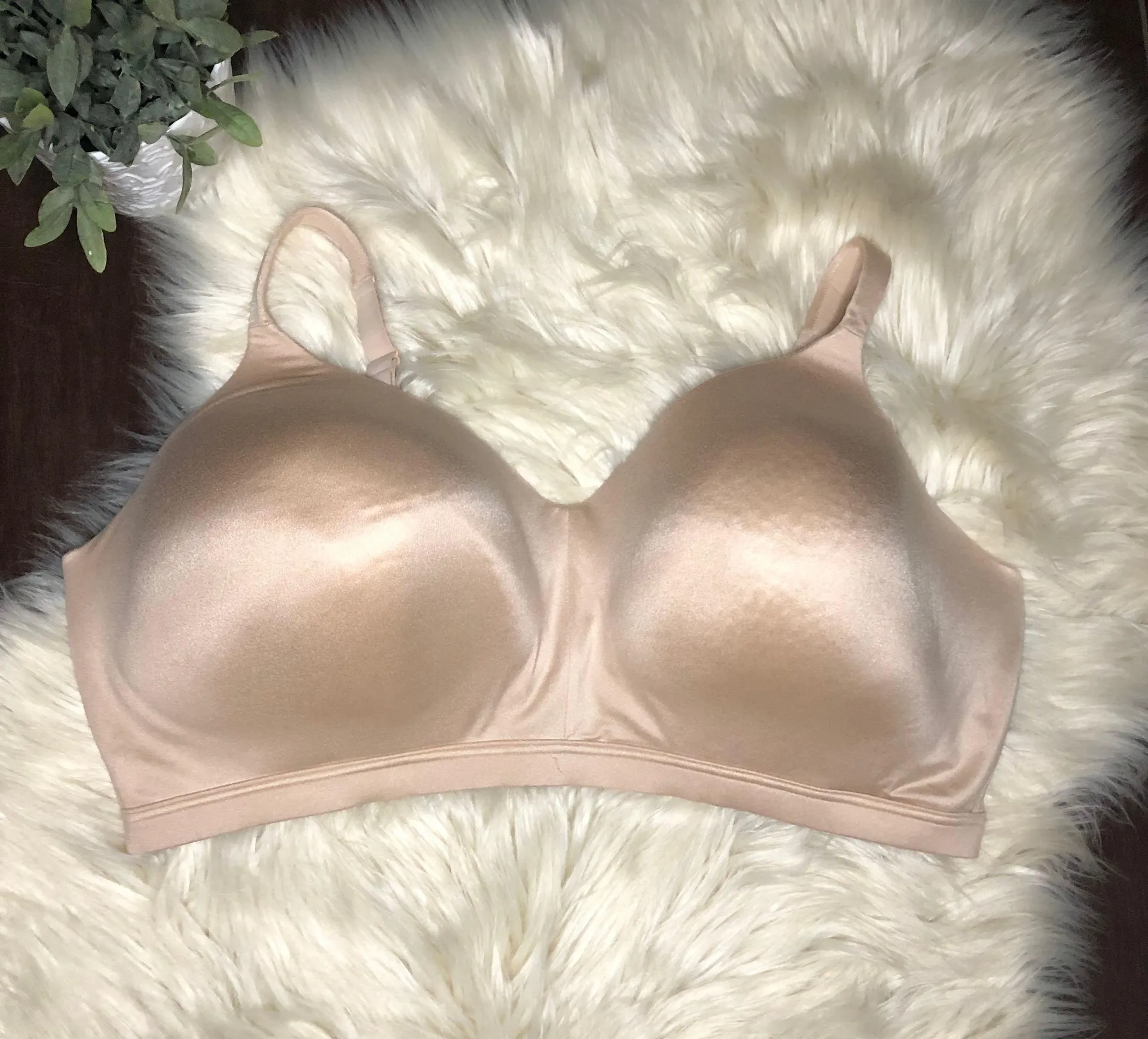 Catherine full coverage smooth no wire bra 52DD Tan Size 5X - Image 2