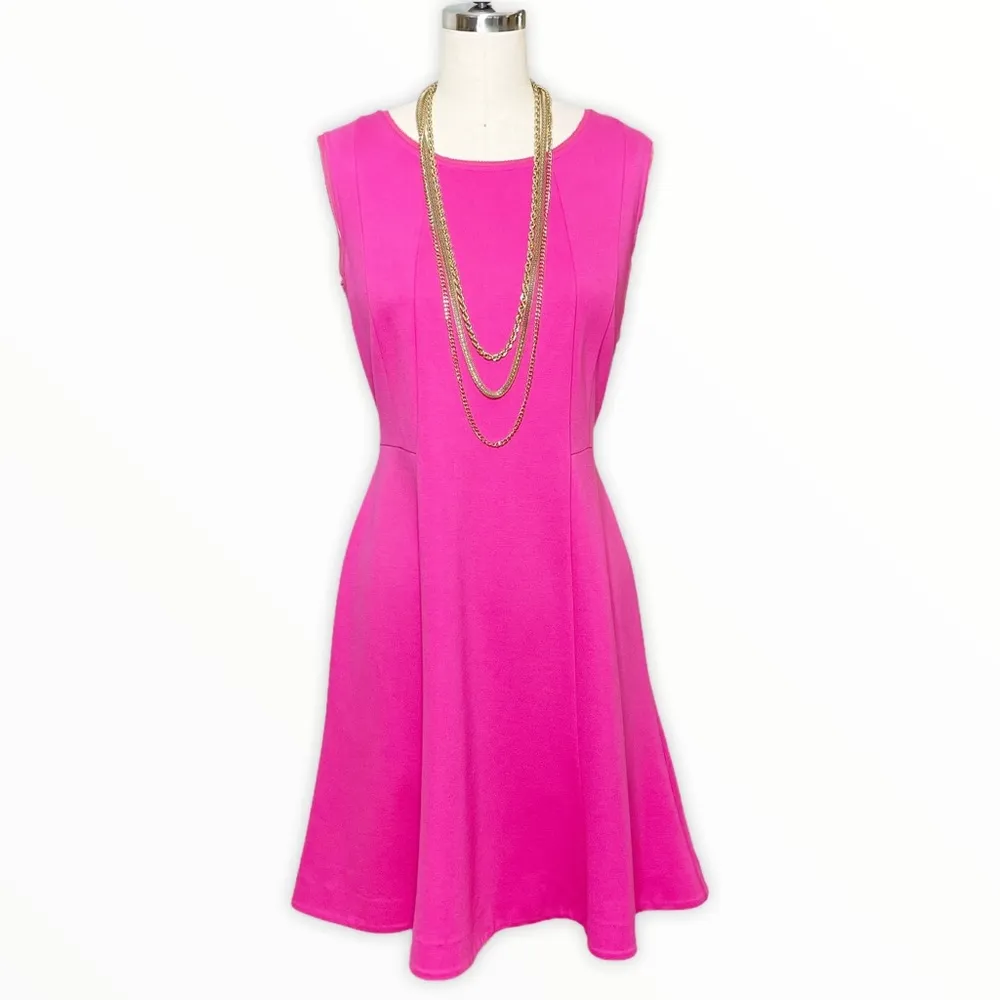 Talbots Pink Fit & Flare Party Dress Sleeveless XS 2 - Image 10