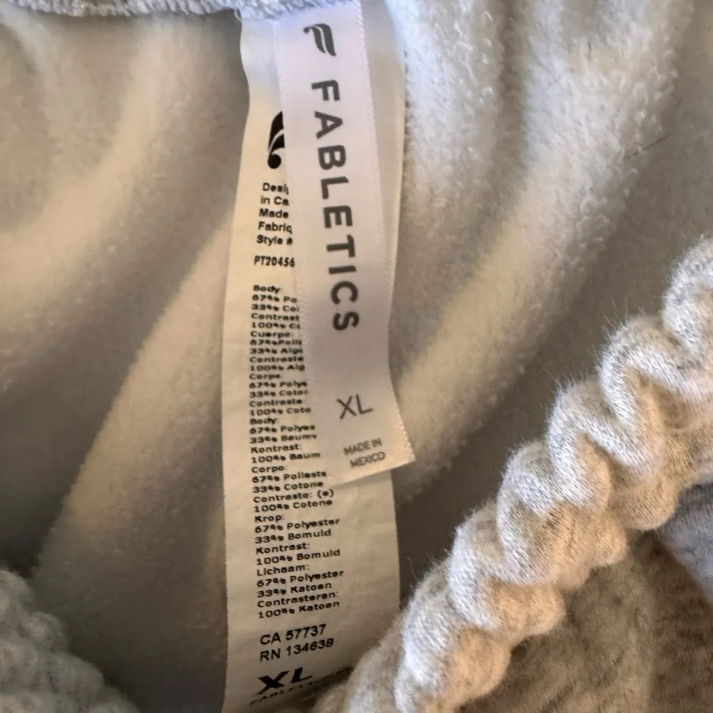 Fabletics - Go-To Classic Sweatpants Light Grey Heather Sz XL - Image 7