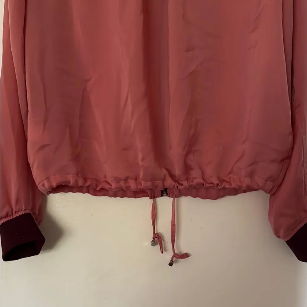 Cloud Chaser Pink Bomber Jacket with Elasticized Waistband - Image 6