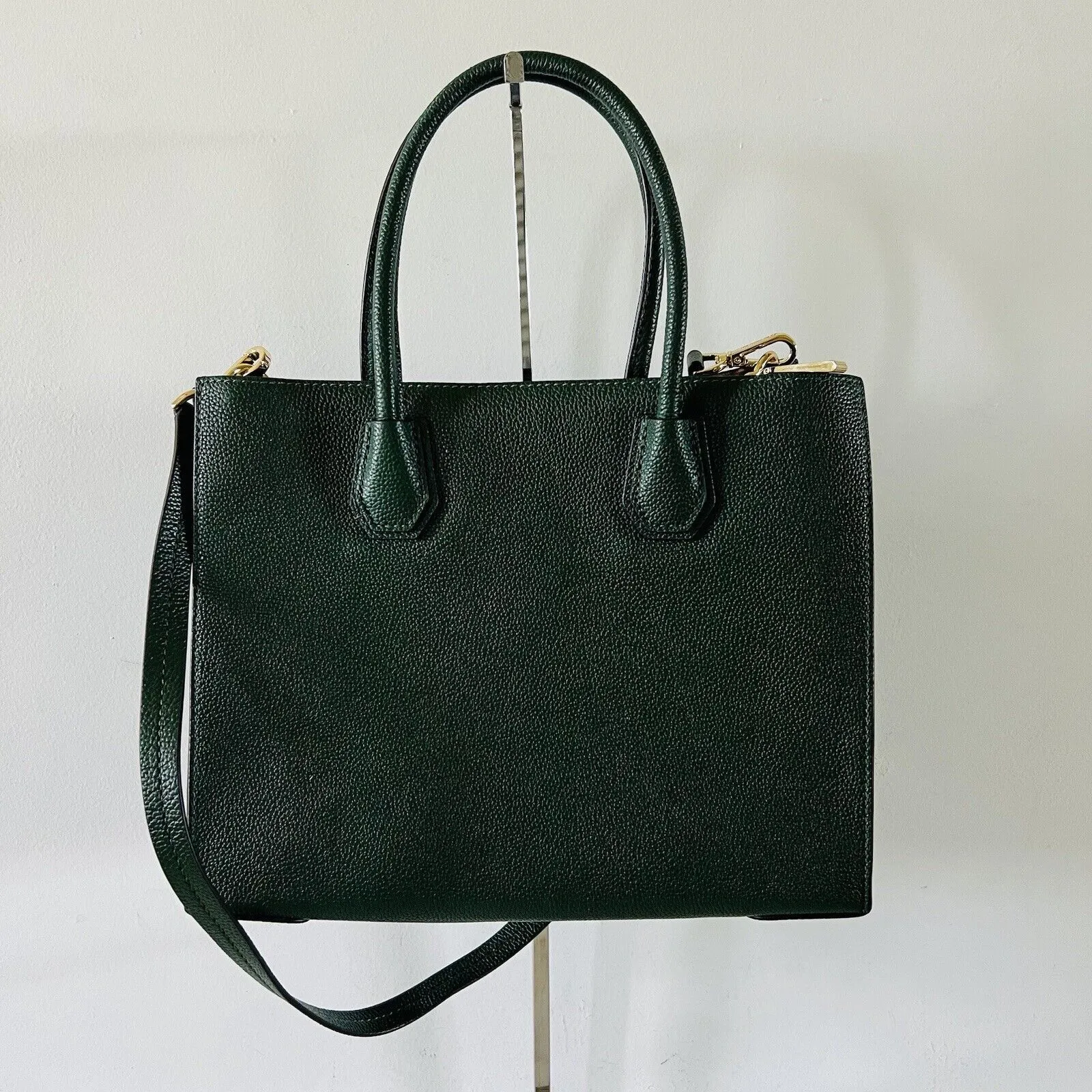 MICHAEL KORS STUDIO Mercer Moss Green Leather Large Convertible Tote Bag - Image 5