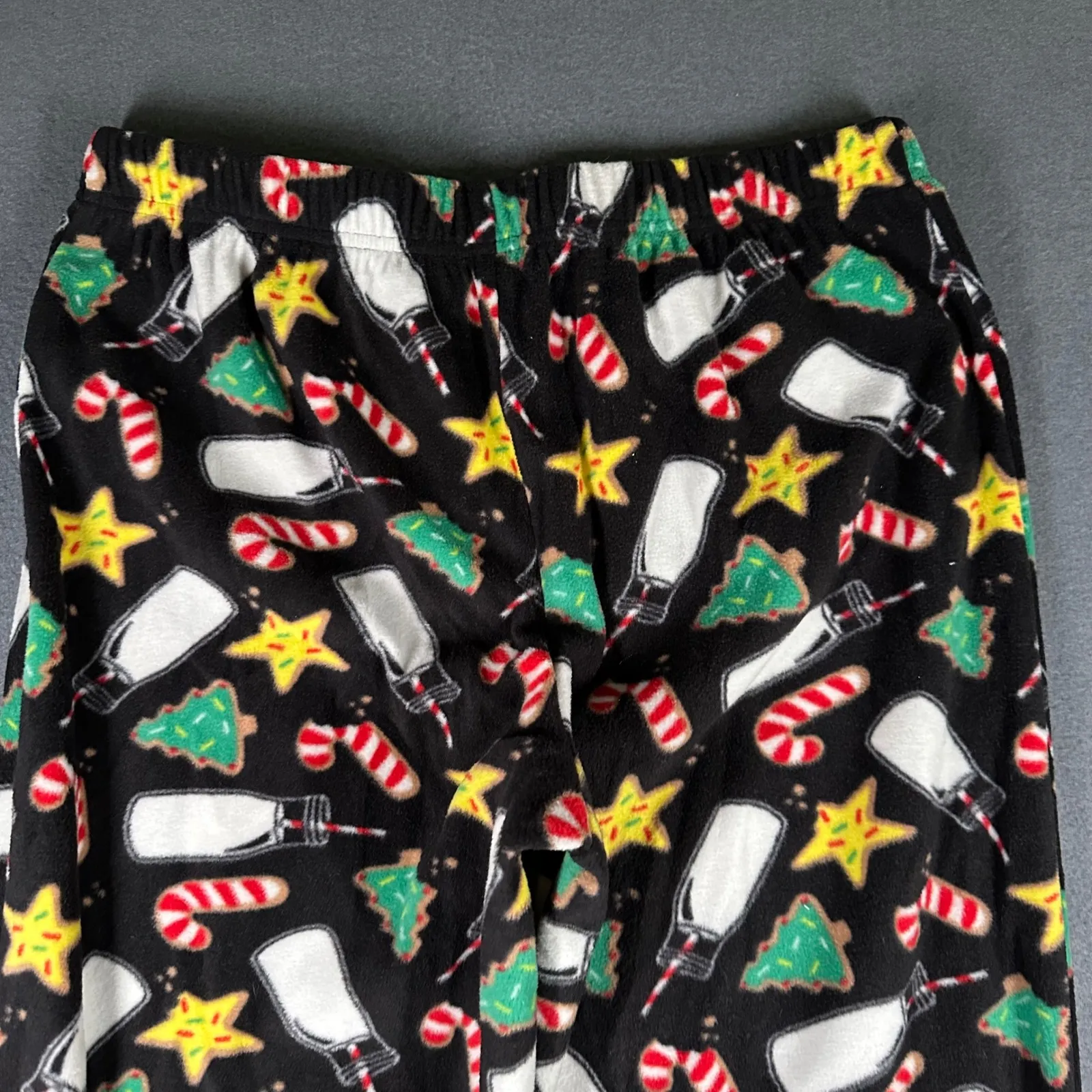 Jammies for Your Families Pajama Pants Womens Medium Pull On Christmas Holiday Black - Image 7
