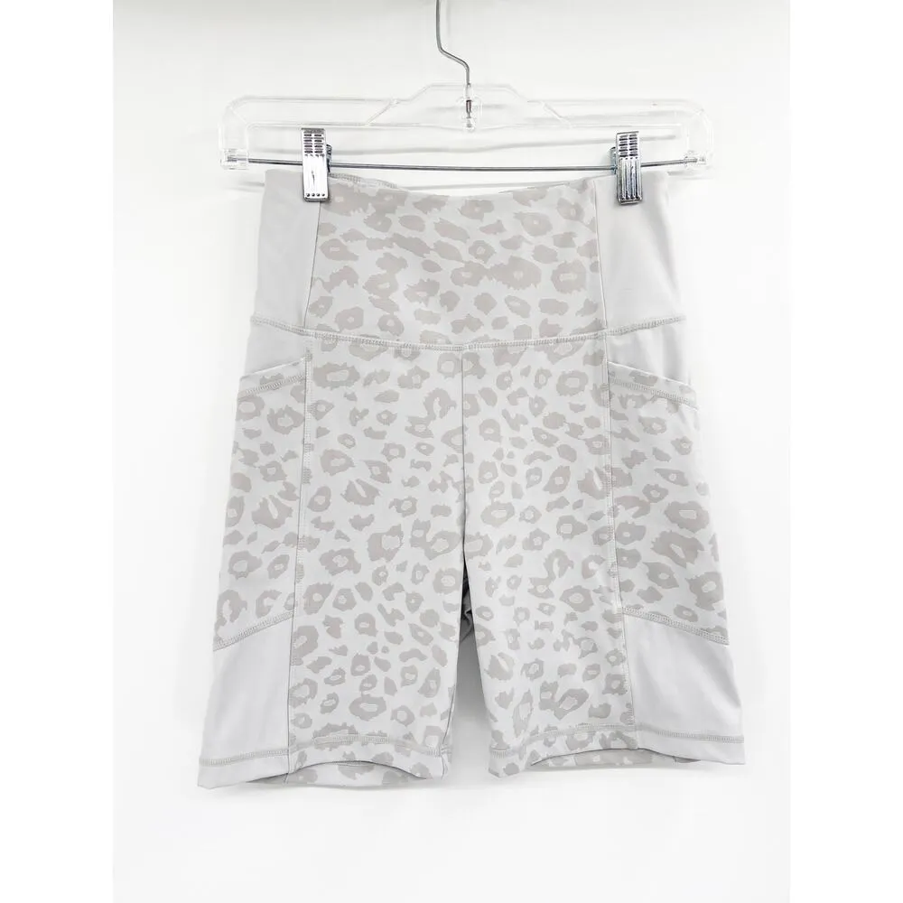 Blanc Noir Yolo Bike Shorts Gray Leopard Vapor Size S - Image 2