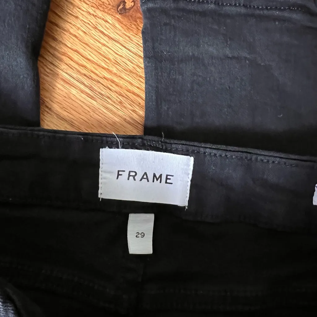 Frame Denim Black Mini Boot Crop Jeans - Image 6