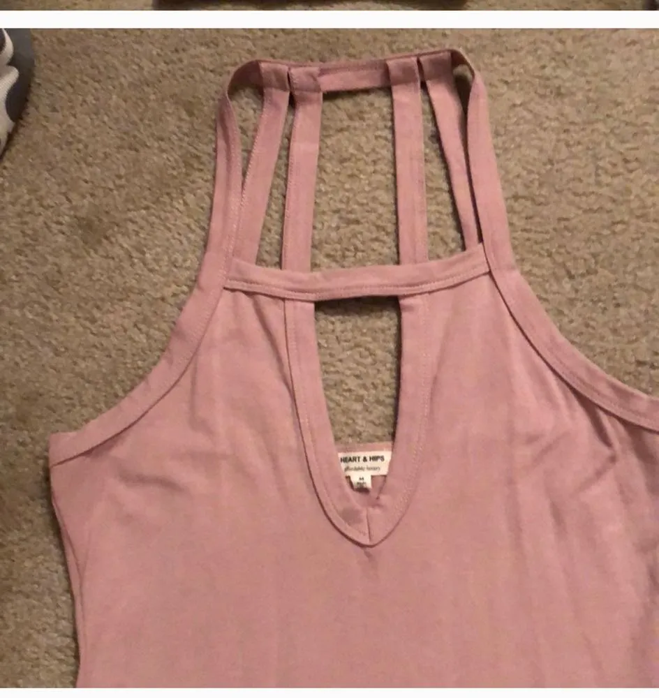 Mauve Bodycon Dress Pink Size M - Image 2