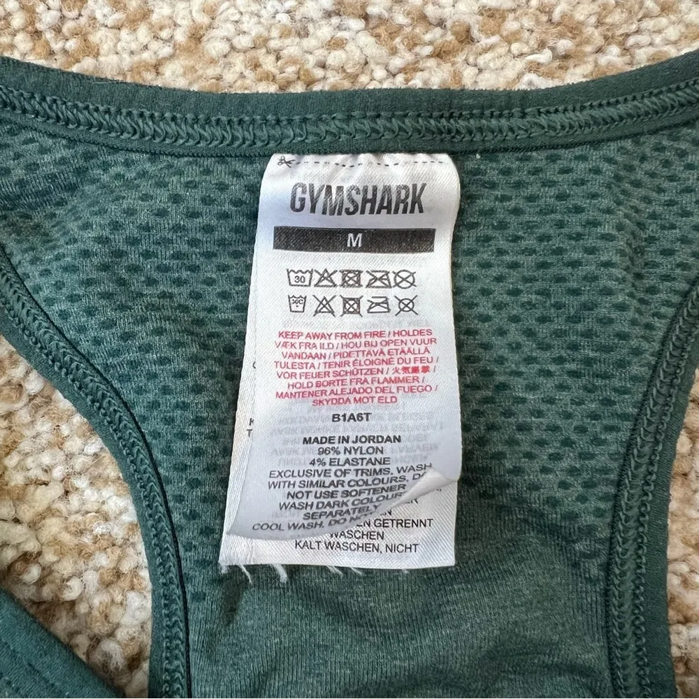 Gymshark Vital Seamless Bra 2.0 Dark Green Marl Medium - Image 4