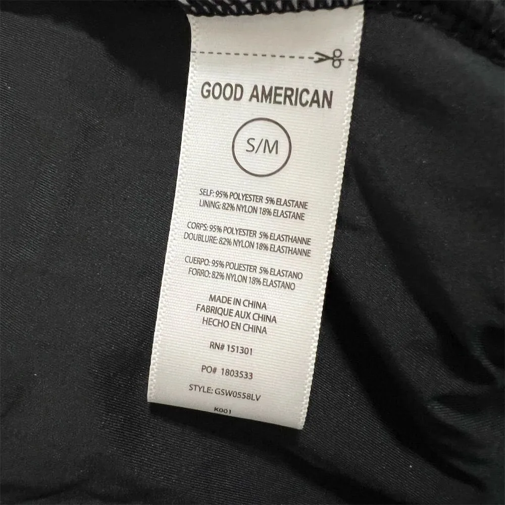 Good American Women's Black One-Piece Swimsuit Size Small medium Scoop Neckline - Image 7