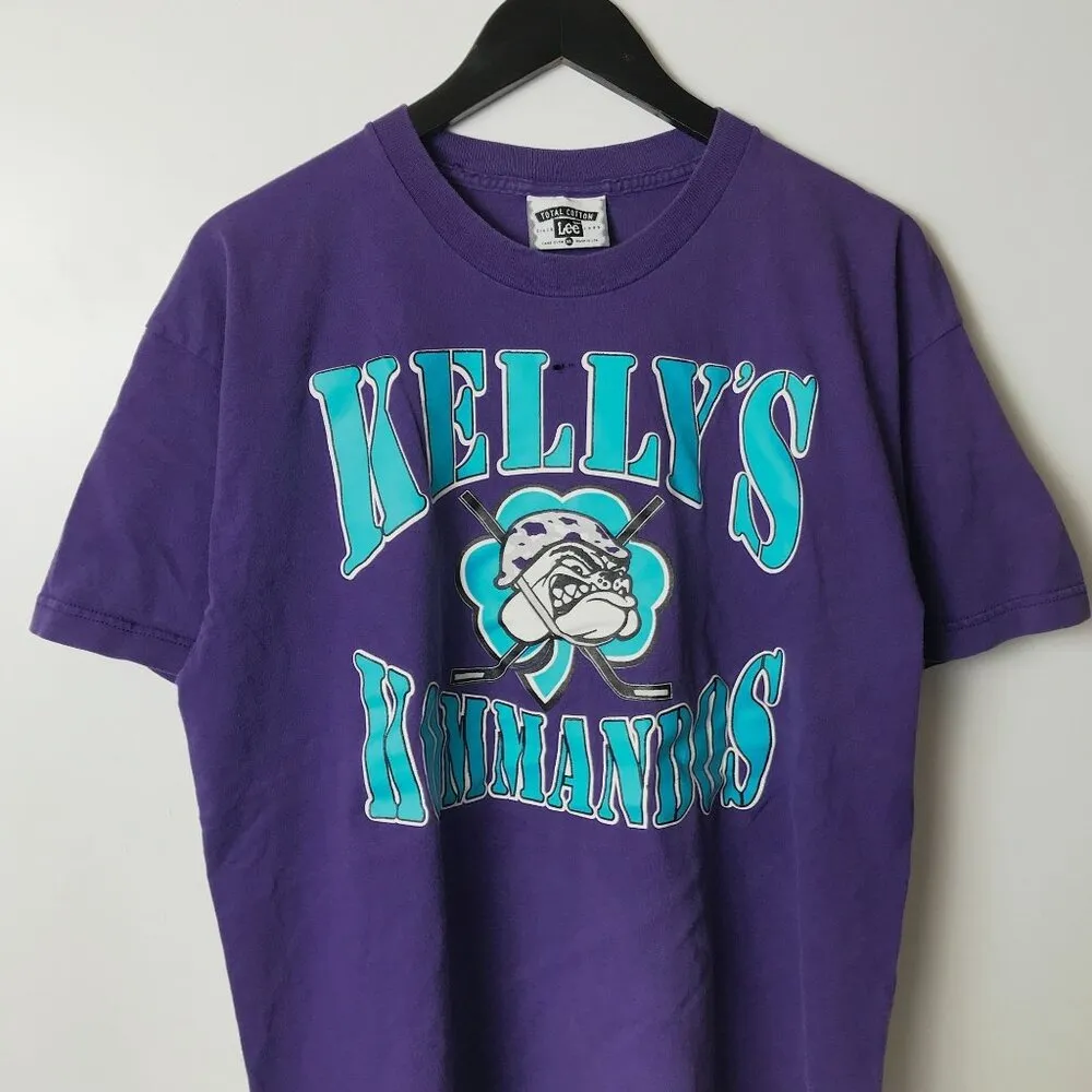 Vintage 90s Kelly's Kommandos T Shirt Purple XL Extra Large Graphic Tee Cotton - Image 8