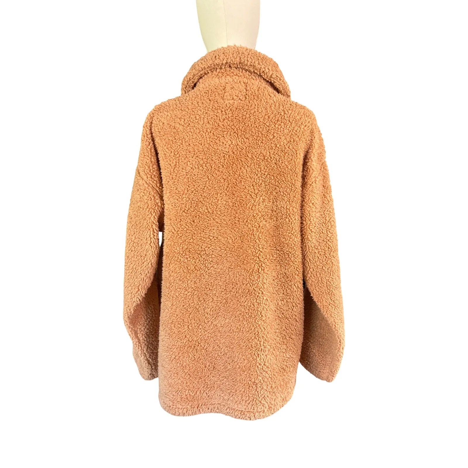 Billabong Teddy Fleece Sherpa Shacket Camel Tan Jacket Women’s Large ABJFT00187 - Image 5