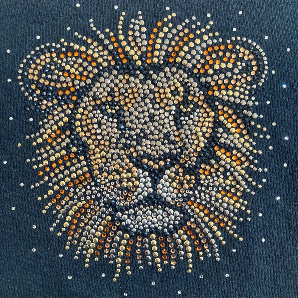 90s The Lion King Rhinestone Bling Shirt Black Medium - Image 5