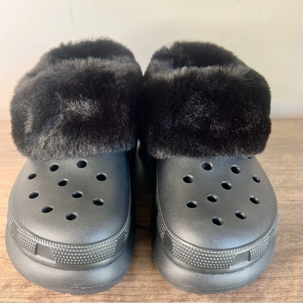 CROCS Furever Crush Womens Black Clog Size 10 or 8 #B1881 - Image 3