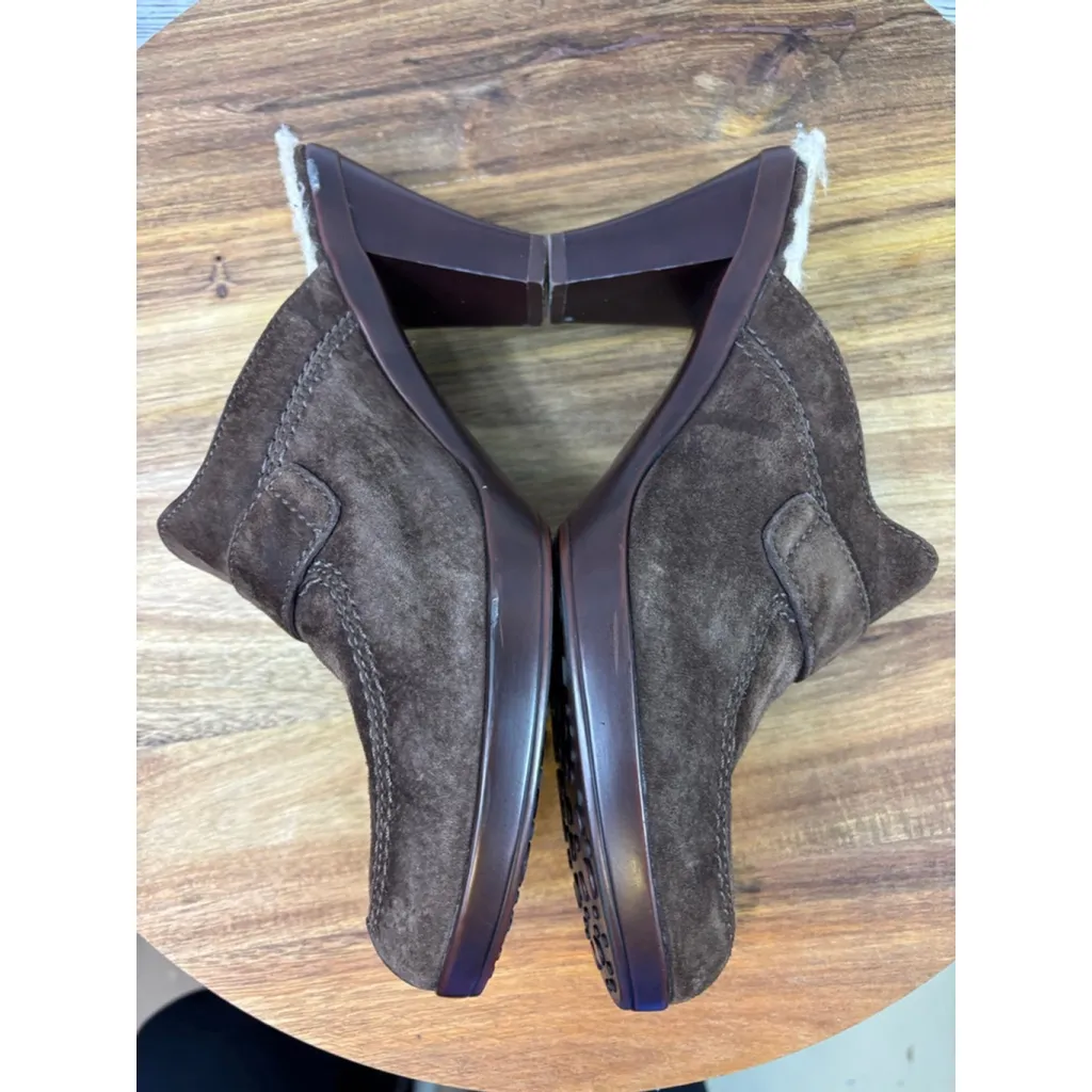 Women's UGG Brown Suede Shearling Lined Mules & Clogs Size 9.5 - Image 5