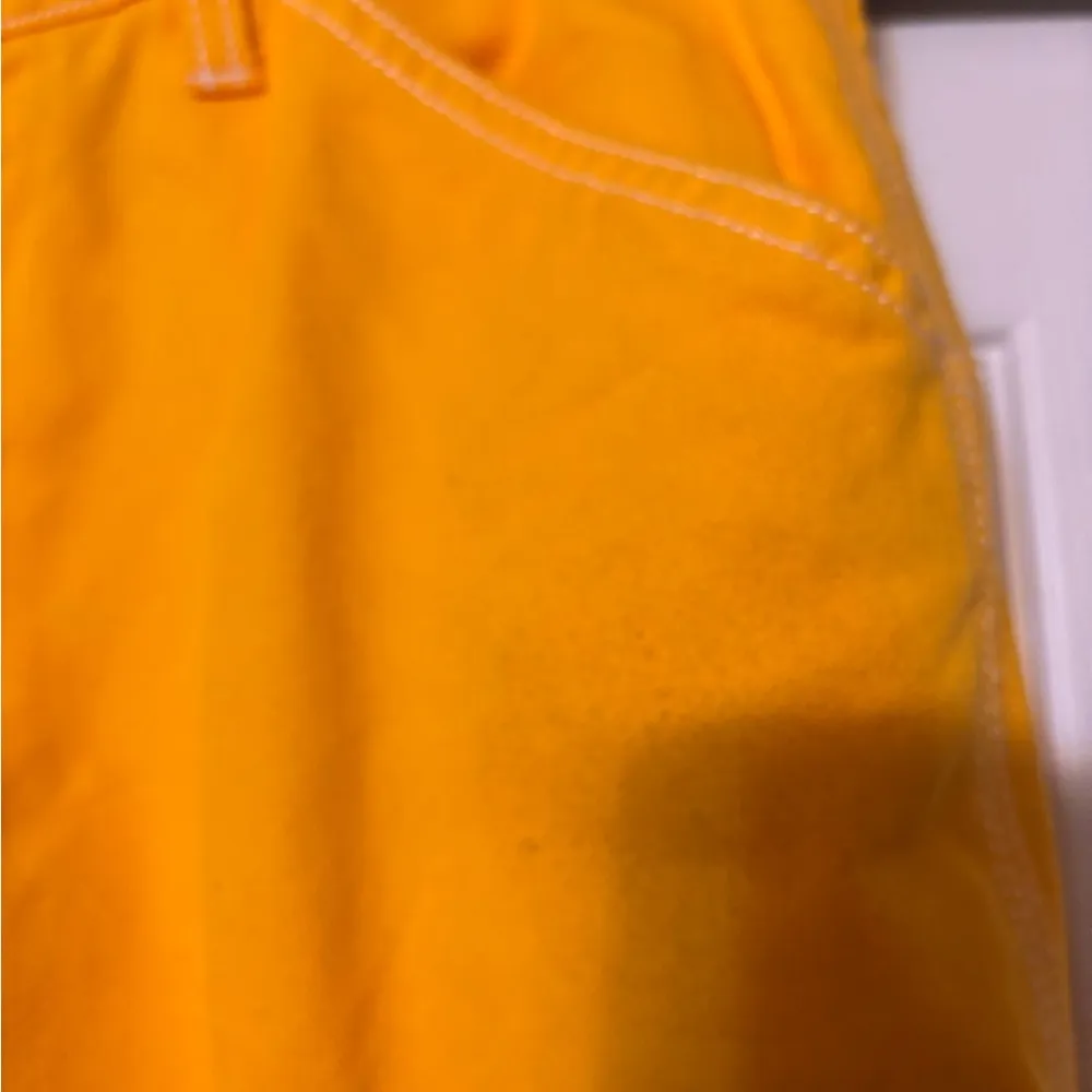 Dickies Women’s Junior Carpenter Pants Yellow Size 7 28” Relaxed Fit High Rise - Image 3