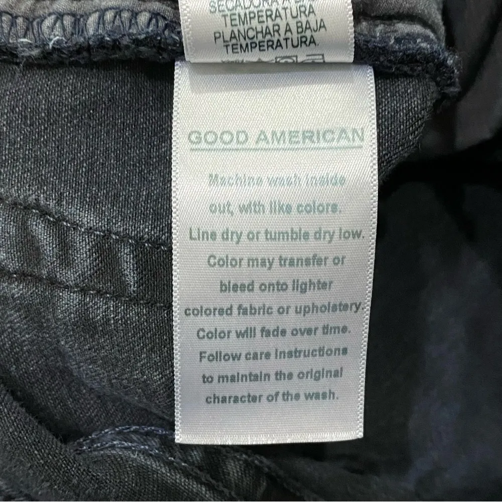 Good American Good Legs Blue/Black High Rise Skinny Distressed Jeans Size 2/26 - Image 13