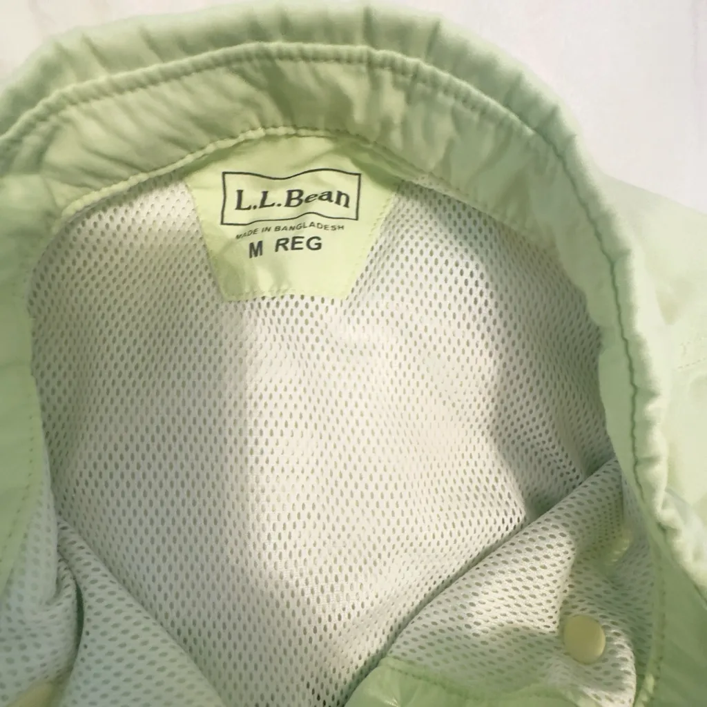 LL Bean Vest Womens‎ Medium Vented Mesh Lined Pockets Fishing Outdoor Hike Green - Image 6