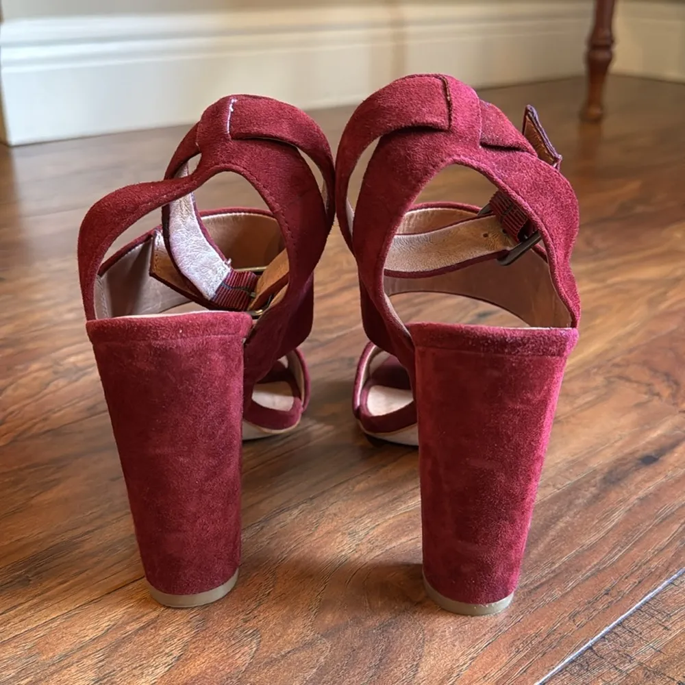 Madewell Octavia Suede Sandals in Dark Cabernet Size 6.5 - Image 5