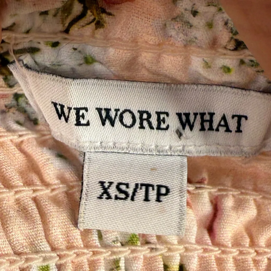 WeWoreWhat Puffy Sleeve Floral Crop Top in Pink Size Extra‎ Small - Image 9