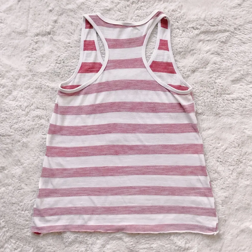 Budweiser Made in America Sleeveless Striped Racerback Tank Top Small - Image 5