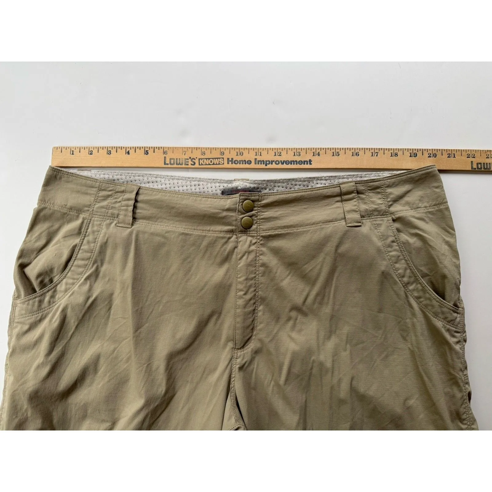LL Bean Hiking Pants 20 Brown Nylon Water Repellent Wicking Comfort Trail Womens - Image 6