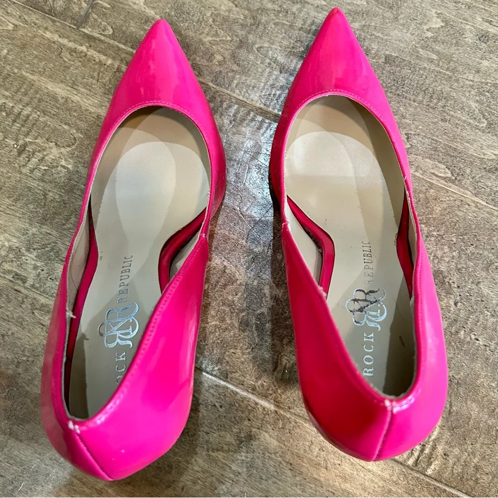 Rock & Republic Women’s Pointed Toe Stiletto Heel Jett Pink Size 8 - Image 8