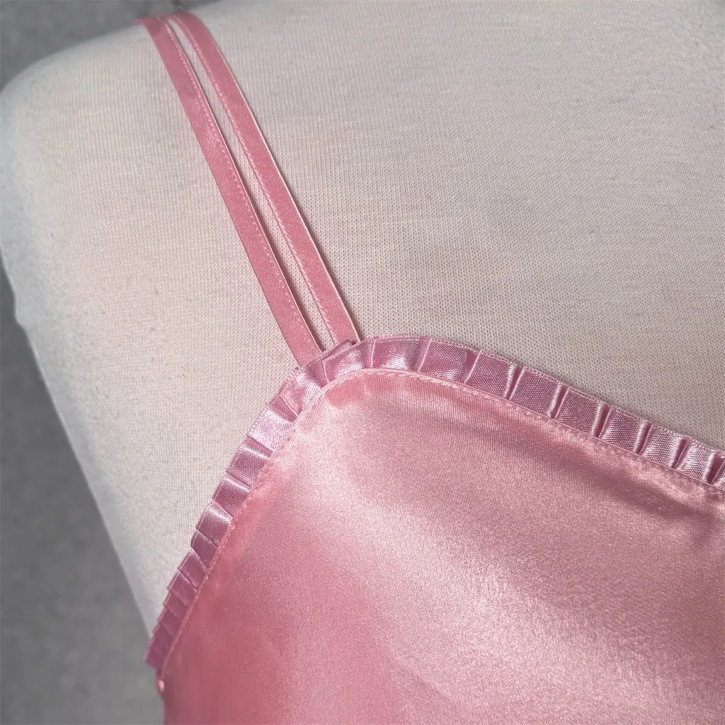 Cabernet Sleepwear Chemise Nightgown Womens Size S Pink Satin - Image 2