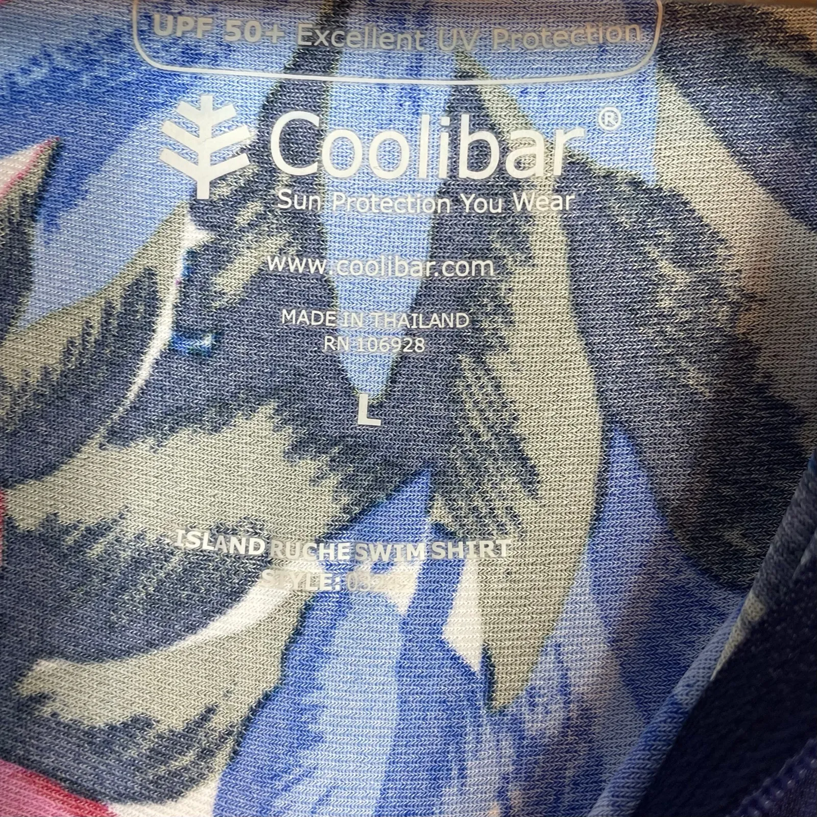 Coolibar Island Ruche Swim Shirt Swimming Rash Guard Long Sleeve Top womens L Multiple Size L - Image 10