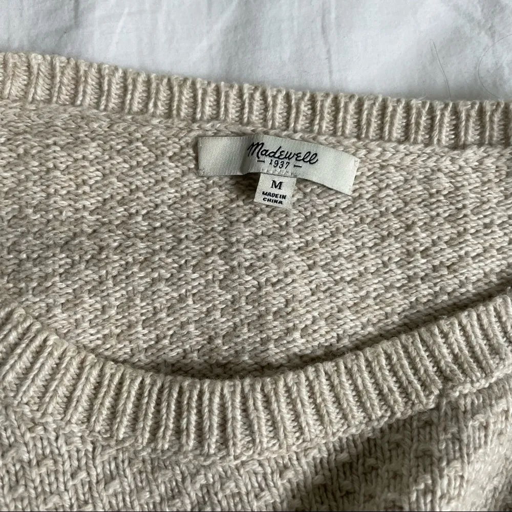 Madewell Texturemix Sweater in Cream - Image 3