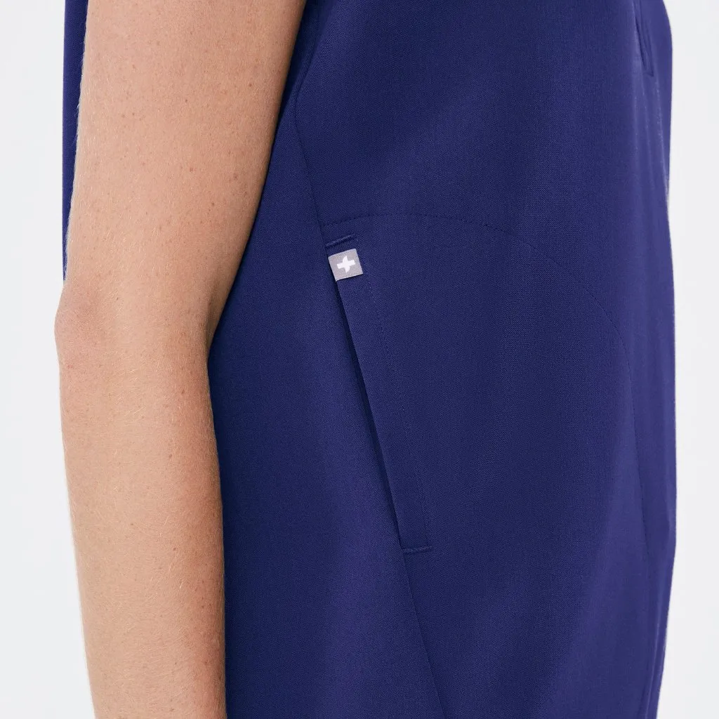 Figs Rafaela Oversized Scrub Top in Sapphire, Size Large - Image 5