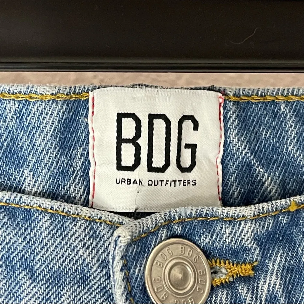 BDG Blue Straight Leg Jeans with Distressed Details - Image 3