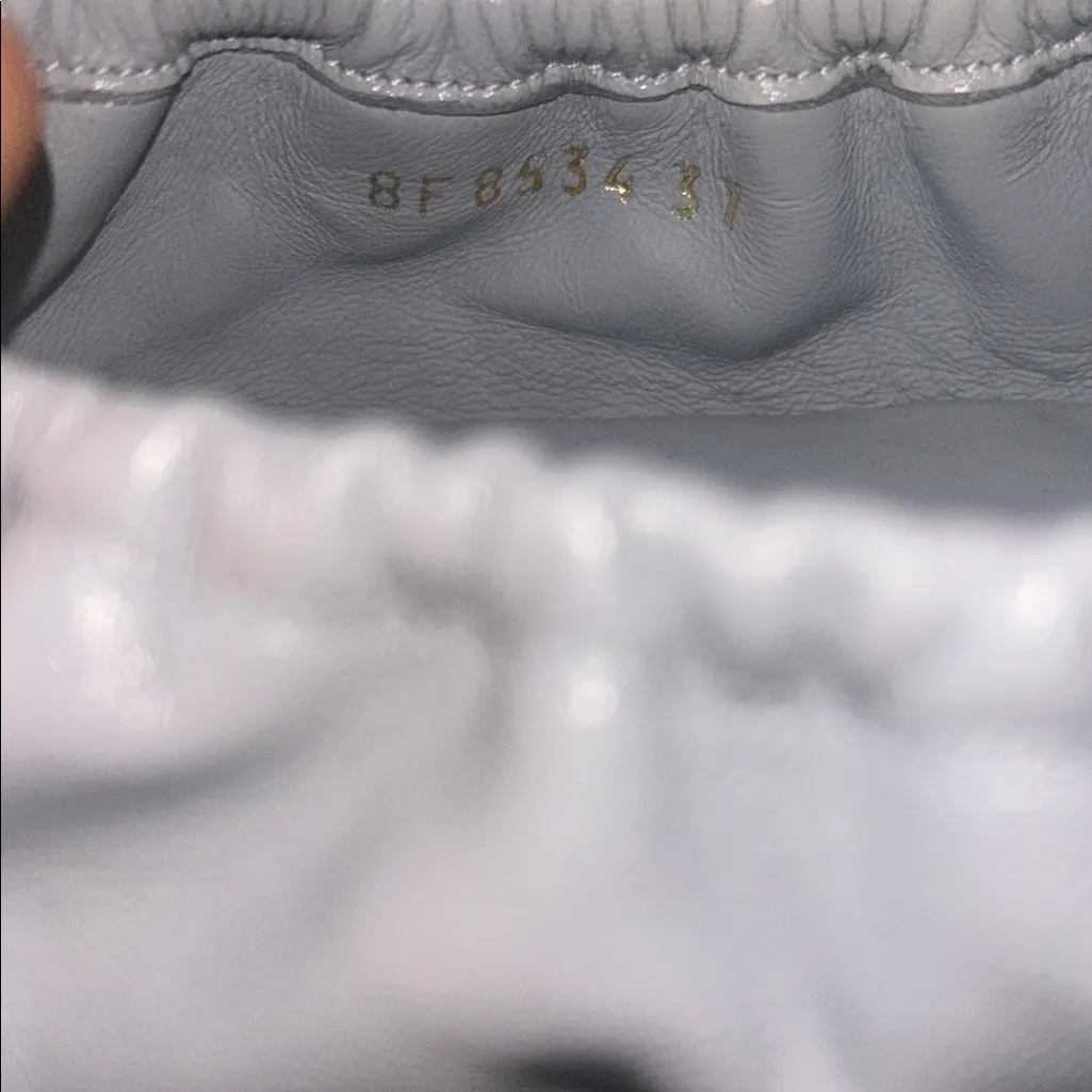 FENDI Filo Leather Ballerina Blue Flat - Image 7