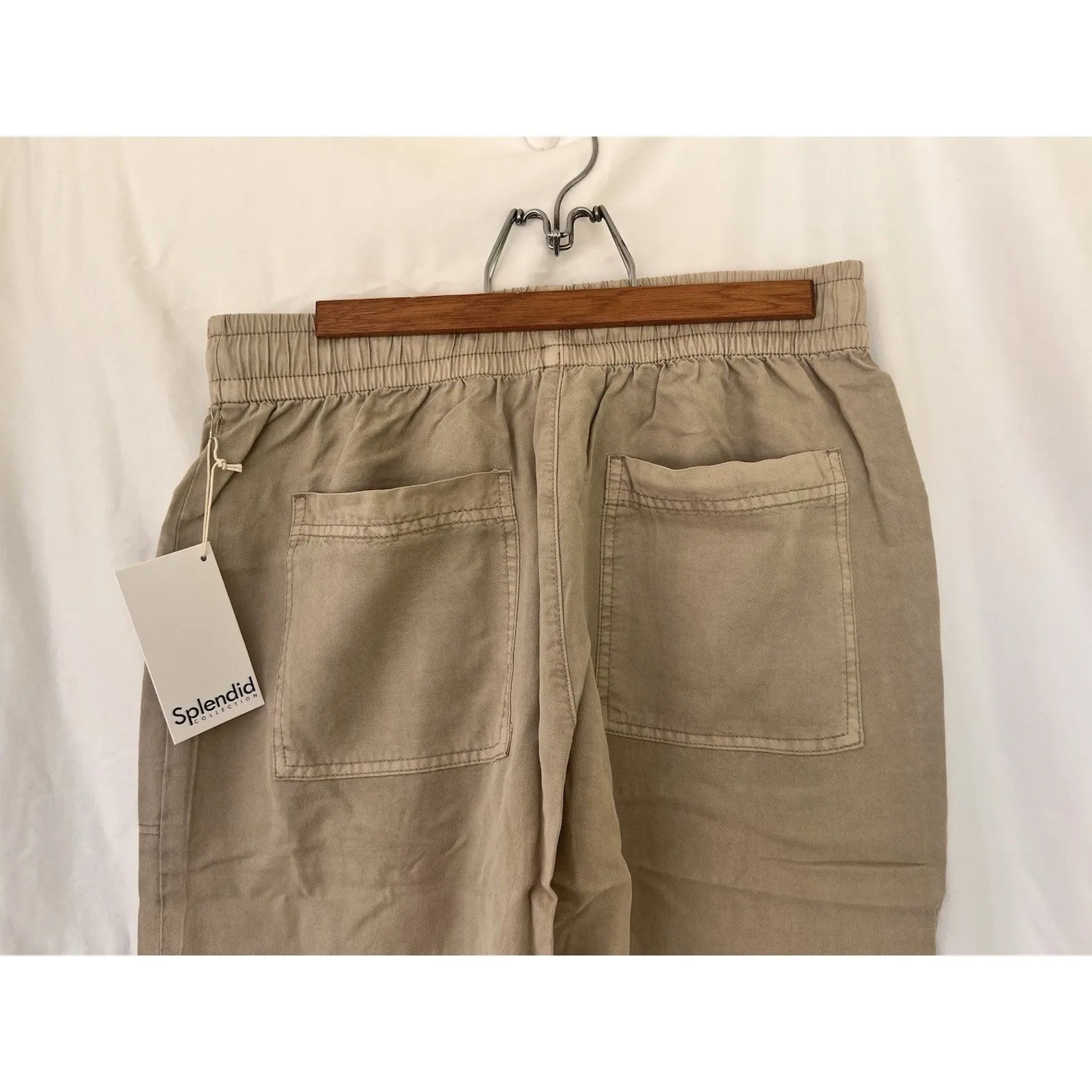 Splendid Ryan Pants Women’s Size Small Beige Barrel Leg Pockets Lightweight - Image 10